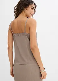 Top in crêpe leggero con spalline sottili, bonprix