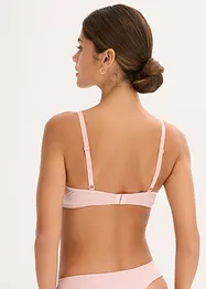 Reggiseno con coppe preformate senza ferretto in materiale lucido, bonprix