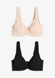 Reggiseno t-shirt con ferretto in cotone elasticizzato (pacco da 2), bonprix