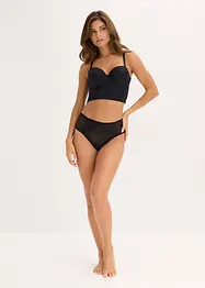 Canotta con reggiseno multiway integrato con coppe preformate ed effetto lucido, bonprix