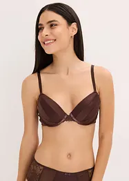 Reggiseno con coppe preformate ed effetto lucido, bonprix