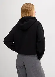 Felpa con cappuccio in misto viscosa leggermente lucido, bonprix