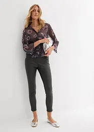 Pantaloni elasticizzati con effetto lucido, bonprix
