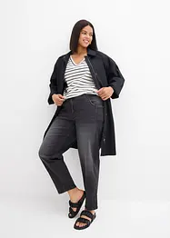 Jeans barrel, vita media, bonprix