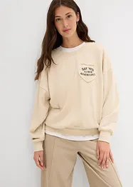 Felpa oversize in misto cotone morbido, bonprix