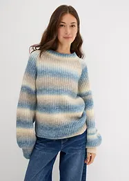 Maglione in filato grosso di misto lana morbido, bonprix