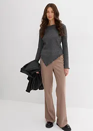 Pantaloni a zampa a vita alta, bonprix
