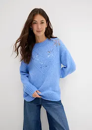 Maglione morbido in filato grosso misto lana, bonprix
