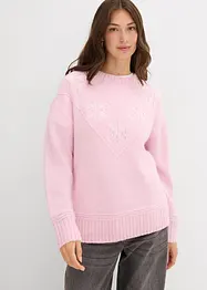 Maglione morbido in filato grosso misto lana, bonprix