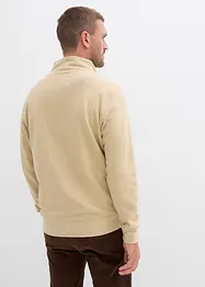 Felpa con mezza zip in puro cotone biologico, bonprix