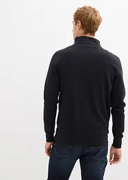 Felpa con mezza zip in puro cotone biologico, bonprix