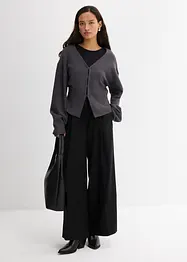 Pantaloni con fibbie ai lati in misto viscosa, bonprix