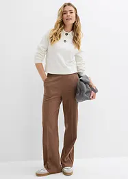 Pantaloni larghi in simil lana, bonprix
