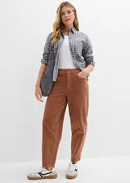 Pantaloni modello barrel in velluto a coste, bonprix