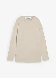 Felpa lunga effetto maglia, bonprix