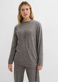 Cardigan incrociato effetto maglia, bonprix