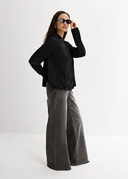 Blusa in satin di misto viscosa, bonprix