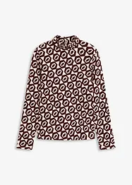 Maglia con colletto alto in tessuto strutturato, bonprix
