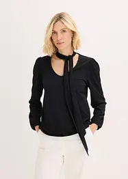 Maglia strutturata con fiocco staccabile, bonprix