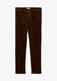 Pantaloni elasticizzati di velluto con elastico in vita, regular fit, bonprix