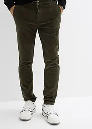 Pantaloni elasticizzati di velluto con elastico in vita, regular fit, bonprix