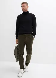 Pantaloni elasticizzati di velluto con elastico in vita, regular fit, bonprix