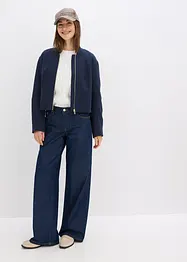 Jeans wide leg, vita media, bonprix