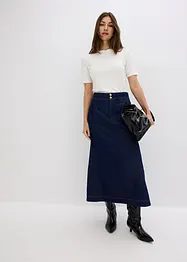 Gonna midi di jeans, bonprix