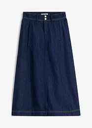 Gonna midi di jeans, bonprix