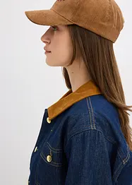 Giacca di jeans con colletto in velluto, bonprix