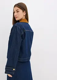 Giacca di jeans con colletto in velluto, bonprix