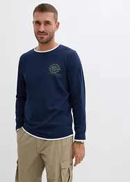 Maglia a maniche lunghe con effetto 2 in 1, bonprix