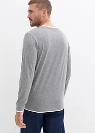 Maglia a maniche lunghe con effetto 2 in 1, bonprix