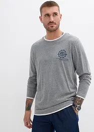 Maglia a maniche lunghe con effetto 2 in 1, bonprix