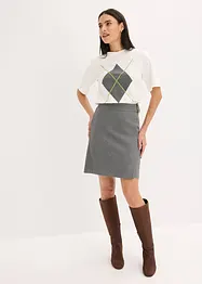 Maglia a mezze maniche con paillettes e stampa, bonprix