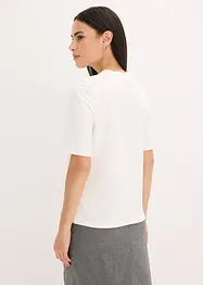 Maglia a mezze maniche con paillettes e stampa, bonprix