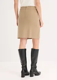 Gonna con effetto incrociato e motivo spigato, bonprix