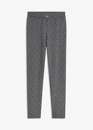 Pantaloni jacquard con elastico in vita e fibbia, bonprix
