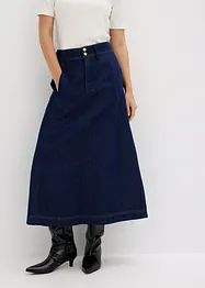Gonna midi di jeans, bonprix