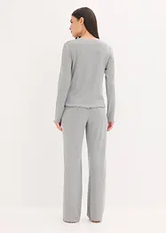 Tuta da casa loungewear in jersey pointelle morbido, bonprix