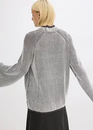 Maglione oversize con collo dritto, bonprix