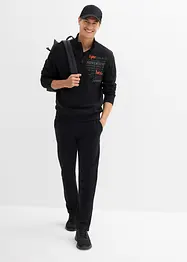 Felpa in puro cotone con colletto alto zippato, bonprix