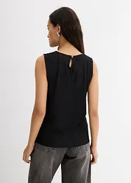 Top in crinkle operato, bonprix