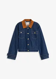 Giacca di jeans con colletto in velluto, bonprix
