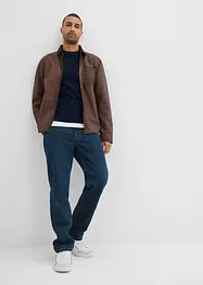 Maglione in filato fine a trecce, slim fit, bonprix
