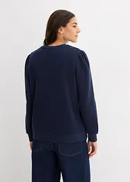 Felpa in misto cotone con ricamo, bonprix