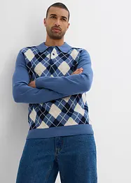 Maglione in puro cotone con motivo a losanghe, bonprix