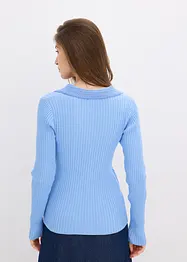 Maglia in filato fine con colletto raffinato, bonprix