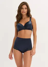 Reggiseno con coppe preformate, spalline imbottite e materiale lucido, bonprix