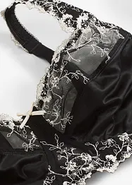 Reggiseno contenitivo senza ferretto con spalline imbottite e ricamo, bonprix